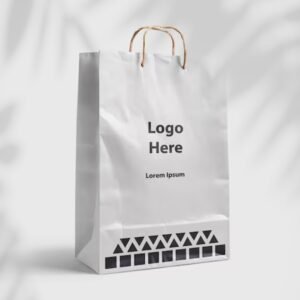 White Kraft Hand Carry Bags